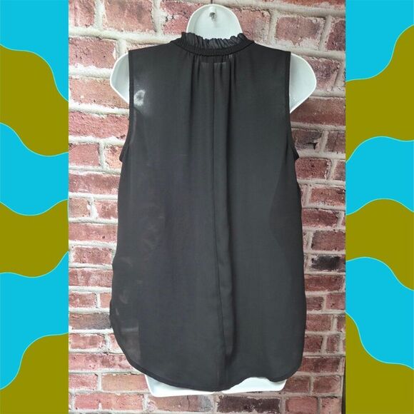 Apt 9 Sleeveless Top M | Ravens Bird Print V Neck Lightweight Boho Chic Black - Picture 2 of 7